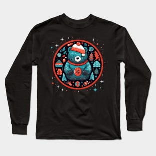 Grizzly Bear in Ornmament , Love Bears Long Sleeve T-Shirt